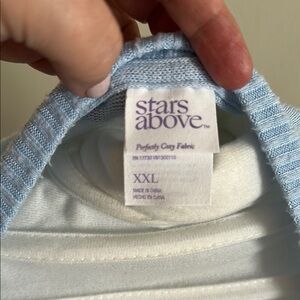 Stars Above Cozy Blue and White Sweater